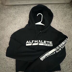 Alphalete Black Cropped Hoodie